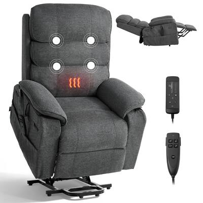 VEVOR - Power Lift Recliner Chair, Dual Motor Medium Lift Chair with Heat and Massage for Elderly, Position Adjustable
