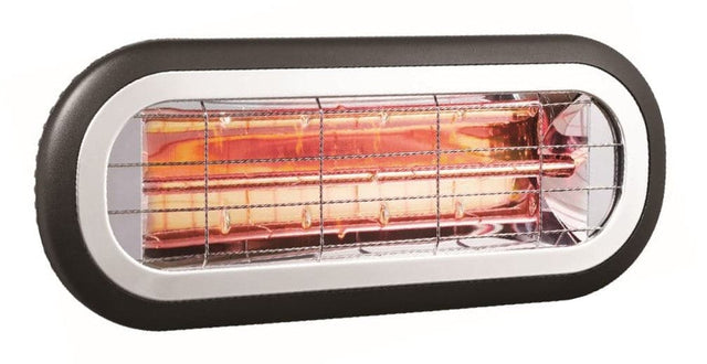 Front. DR. INFRARED HEATER - DR-222 Carbon Infrared Indoor/Outdoor Patio Heater, Wall or Ceiling Mount, 1500W - Black.