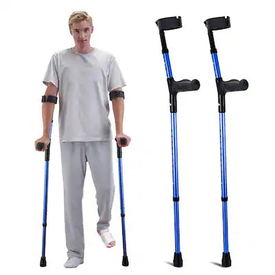 VEVOR - Forearm Crutches for Adults, 11-Level Height Adjustable Walking Crutches with 4-Level Upper Cuff