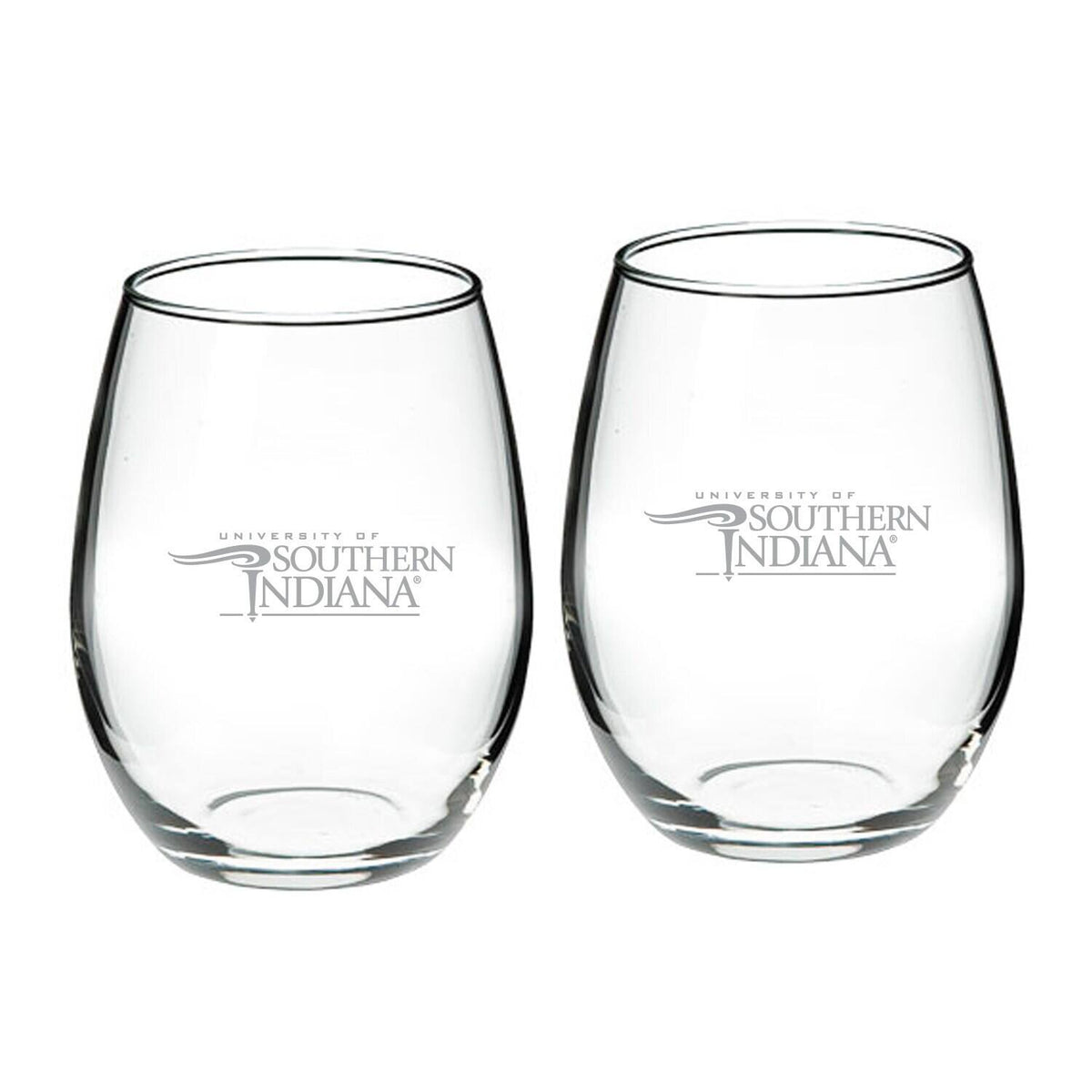 Jardine - Southern Indiana Screaming Eagles Two-Piece 21oz. Stemless Wine Glass Set - Multicolor