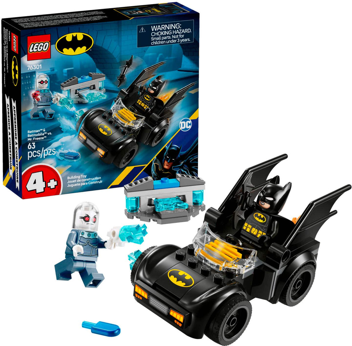 LEGO - DC Batman & Batmobile vs. Mr. Freeze Toy Building Set 76301