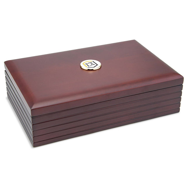 Front. Jardine - Brown Cal State L.A. Golden Eagles Team Logo 9'' x 6'' Team Rosewood Desk Box - Brown.