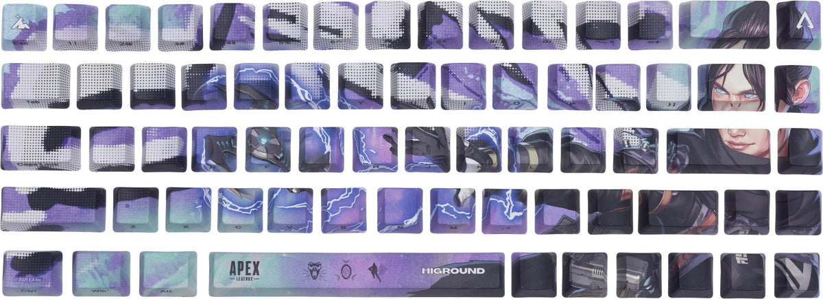 Higround - APEX Legends 68 Key Artisan PBT Keycaps - Wraith