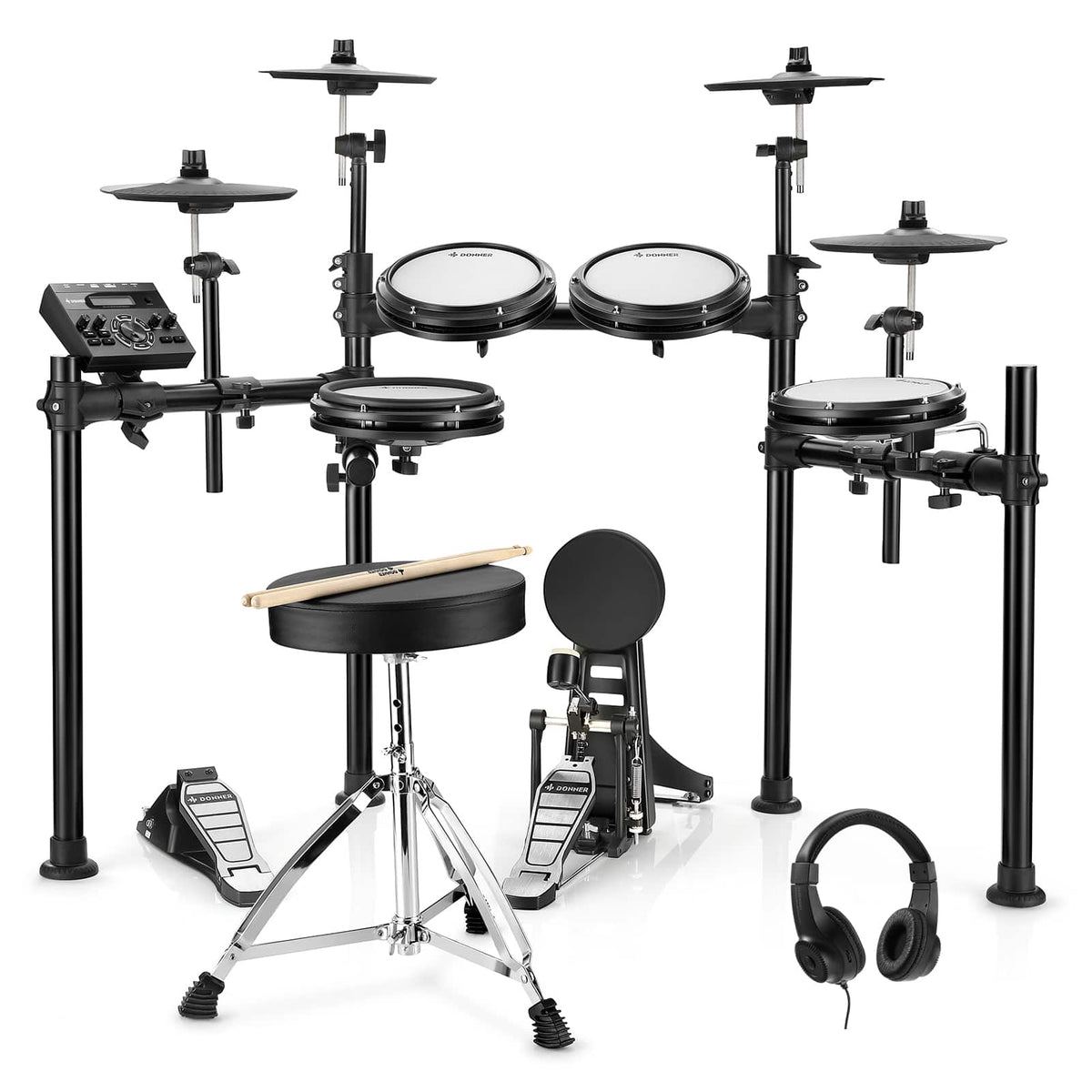 Donner music - Donner DED-200X Electronic Drum Set - Black