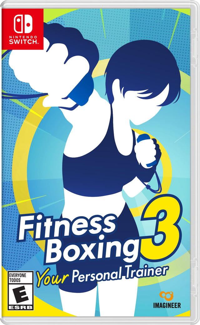Nintendo Switch. Fitness Boxing 3. Everyone. Your Personal Trainer. ESRB. Imagineer.