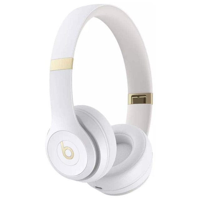 Front. Beats - Beats Solo 4 Bluetooth Wireless On-Ear Headphones - Warm White - MC2M4LL/A - White & Gold.