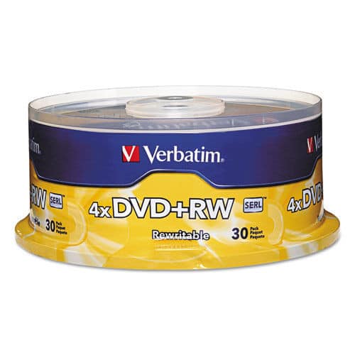 Verbatim - 4.7 GB 4x DVD RW Rewritable Disc - Silver