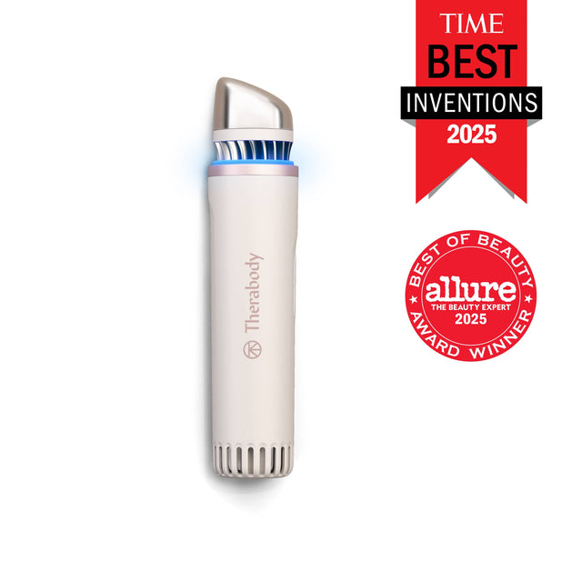 Front. Therabody - Therabody - TheraFace Depuffing Wand - Cold & Heat Facial Treatments - White - White.