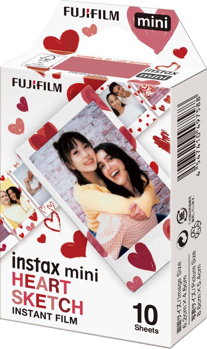 Fujifilm - instax mini Specialty Instant Film 10pk - Heart Sketch