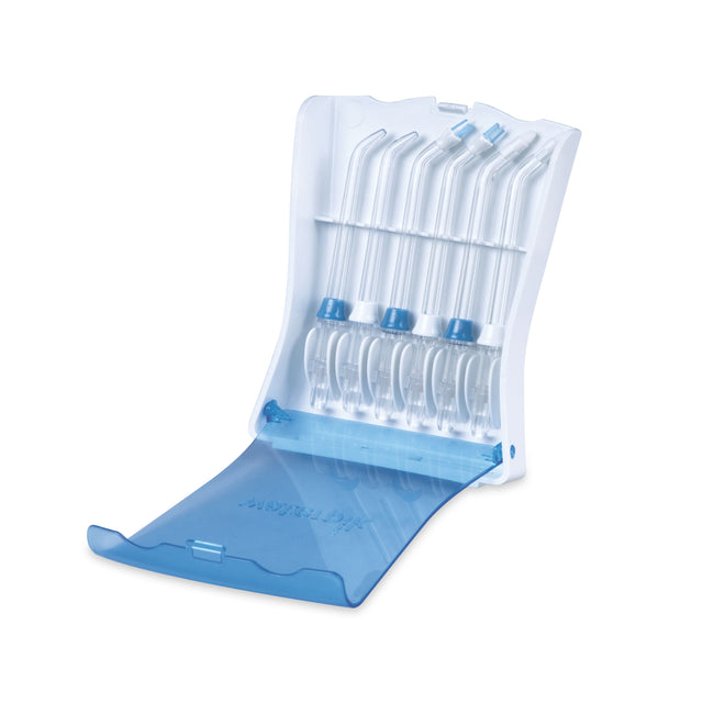 Angle. Waterpik - Water Flosser Tip Storage Case with 6 Tips - Blue.