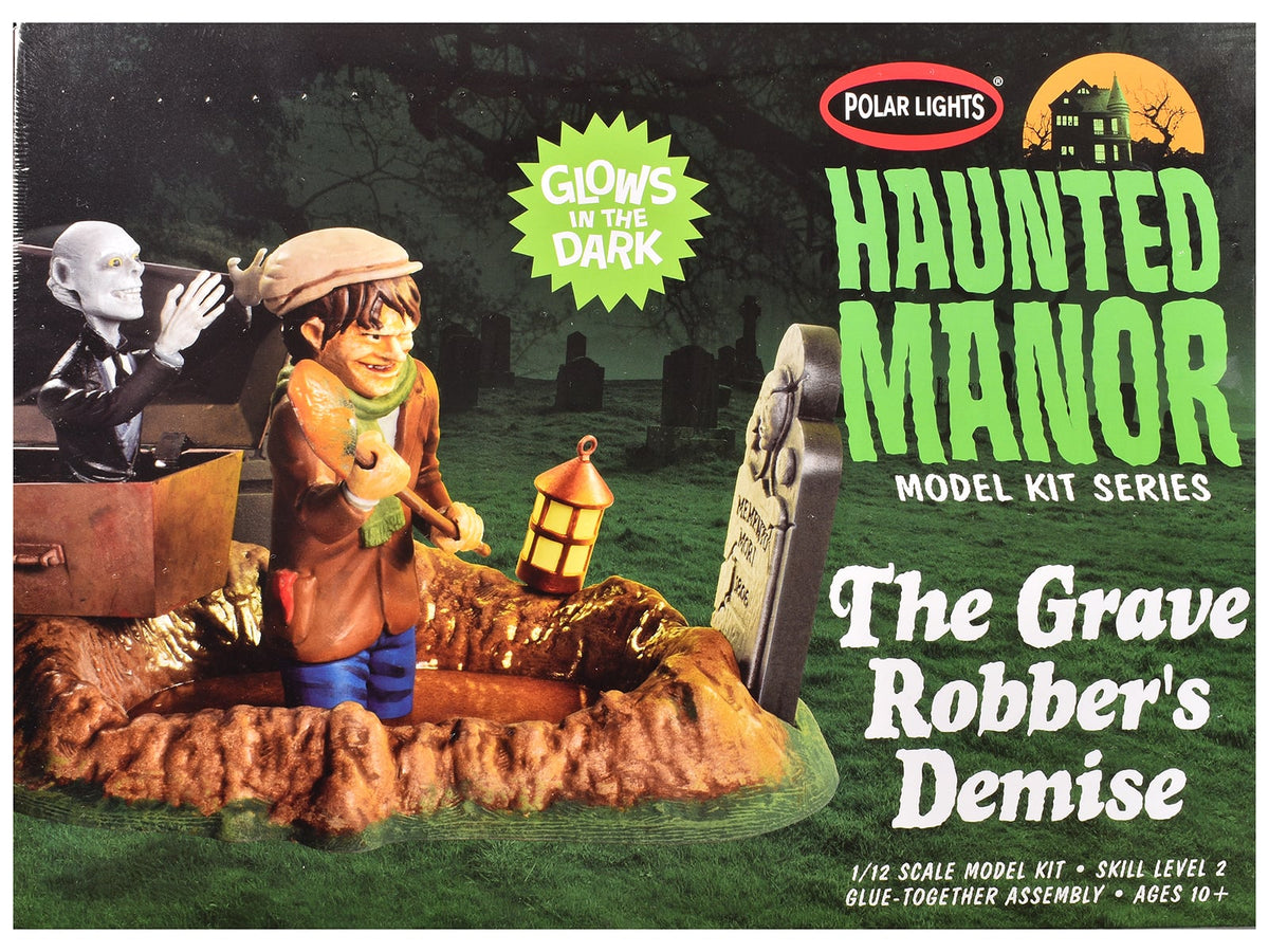 Skill 2 Haunted Manor "The Grave Robber's Demise" Diorama Set 1/12 Plastic Model Kit by Polar Lights