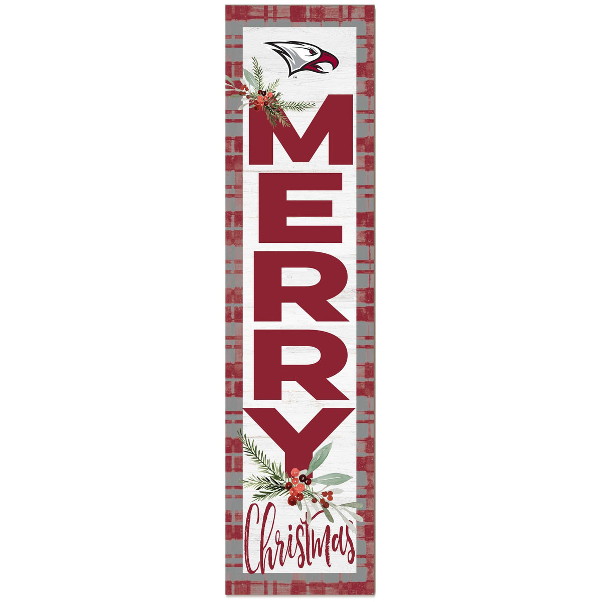 Jardine - North Carolina Central Eagles 12'' x 48'' Outdoor Christmas Leaner - White