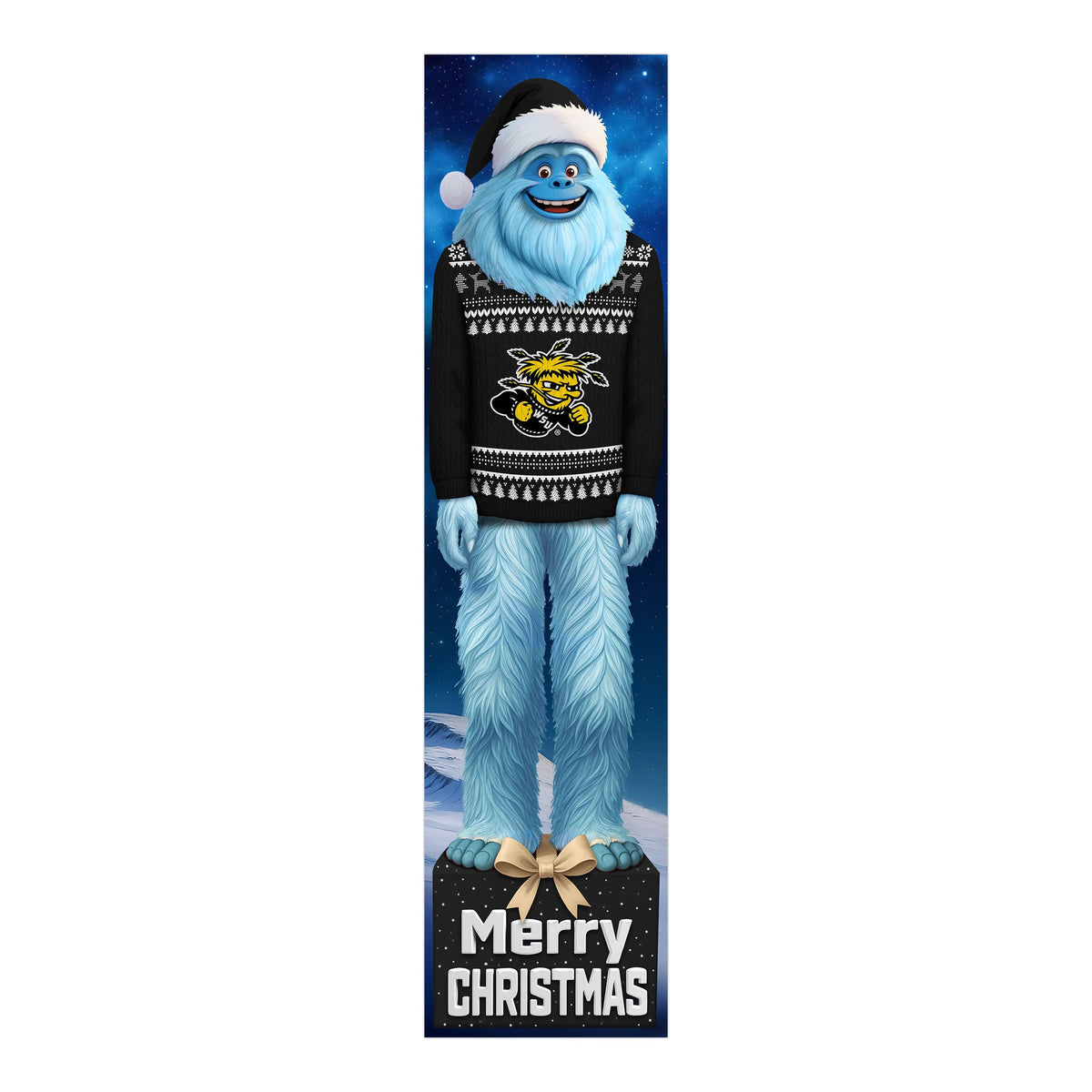 Fan Creations - Wichita State Shockers 48" Yeti Christmas Leaner - Multicolor