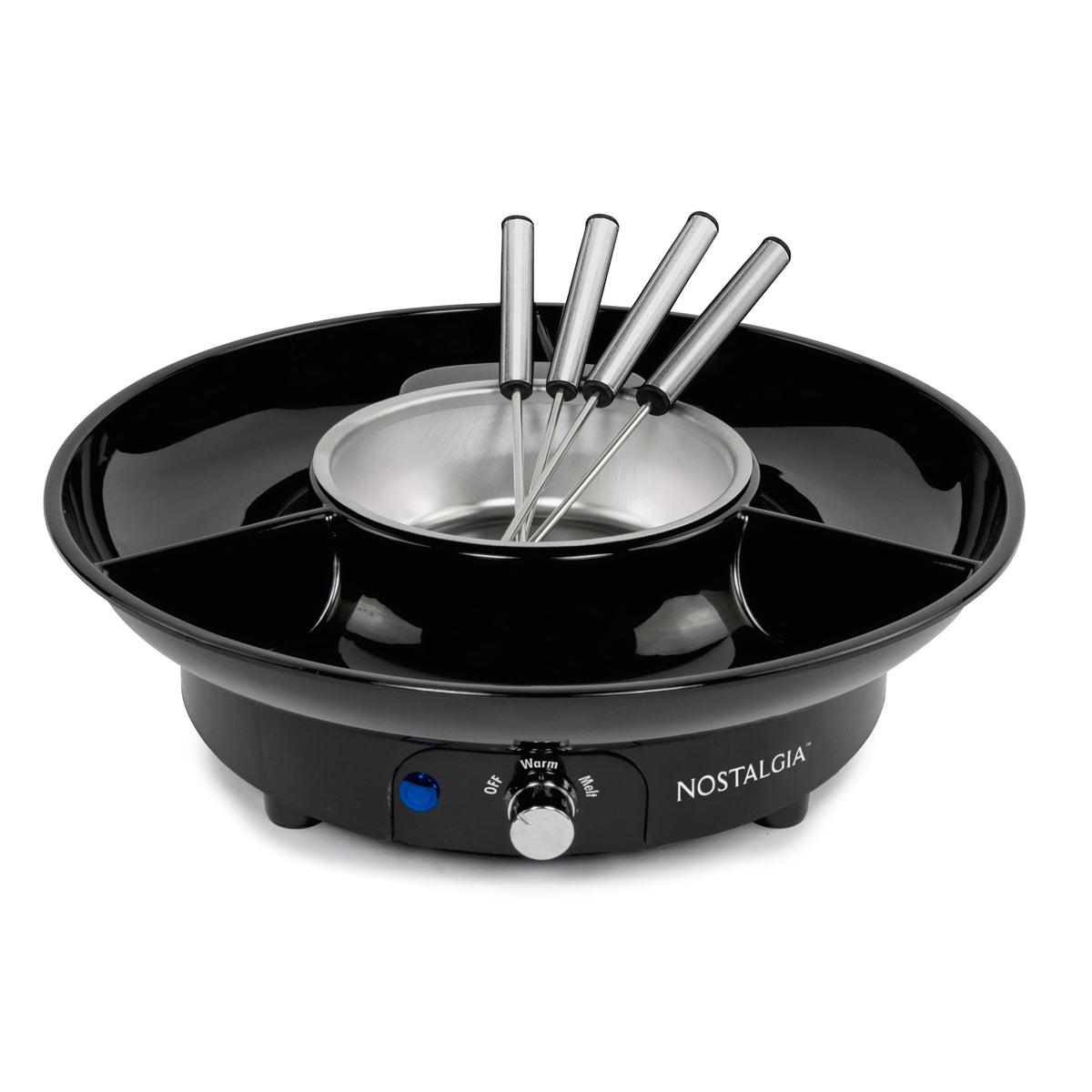Nostalgia - 10-oz. Fondue Party Set - Black