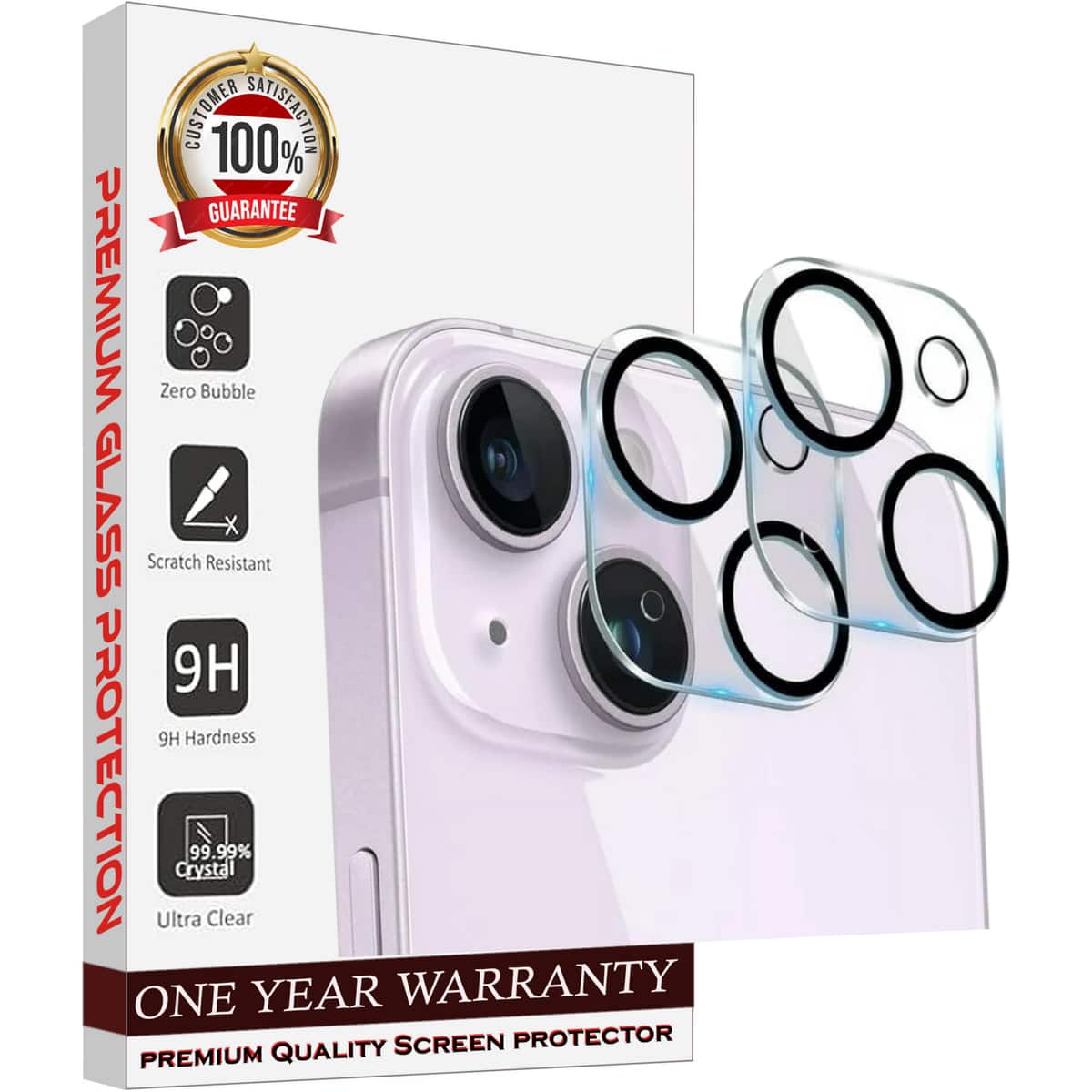 Entronix - Camera Lens Protector for iPhone 15 Plus - 2-Pack - Clear