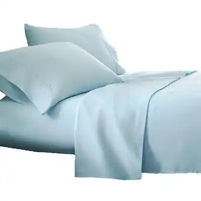 Plazatex - Luxurious Ultra Soft 100% Cotton Moisture Wicking Solid Color 4 Pieces Sheet Set Queen