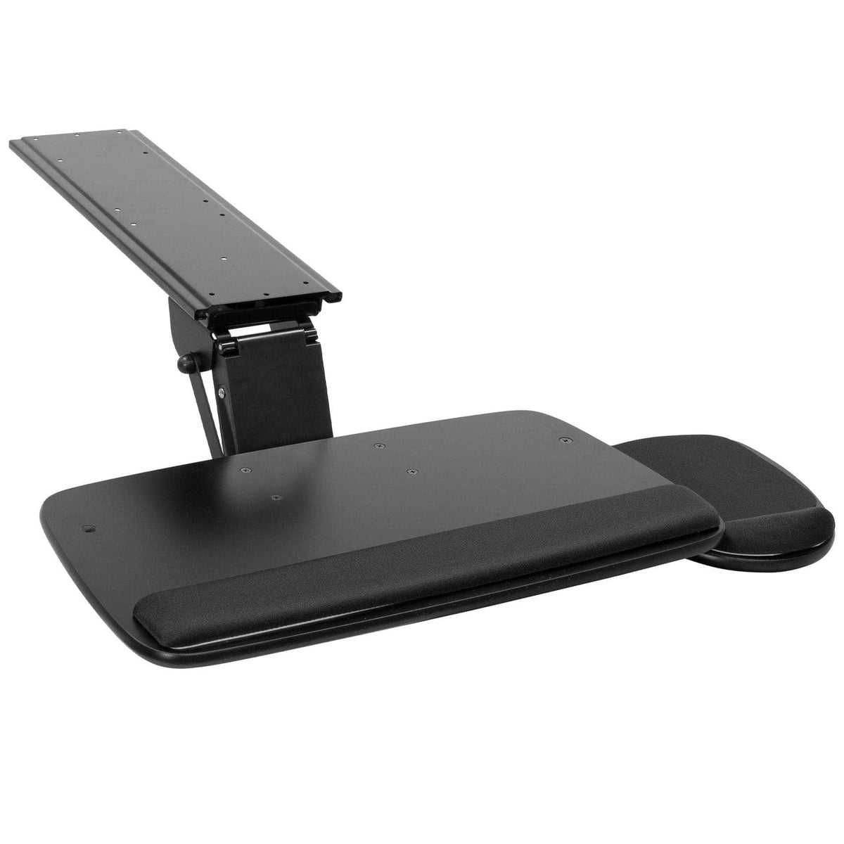 Mount-It! - Under Desk Keyboard Platform with Wrist Rest Pad, Adjustable Tray for Ergonomic Typing - Black