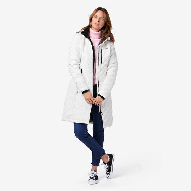 Front. Mobile Warming - Women's Meridian Heated Jacket - Cream.