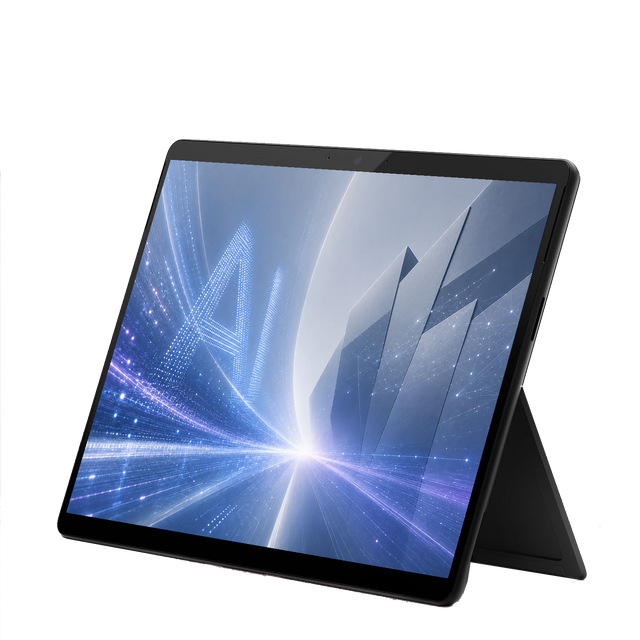 Front. Microsoft - Surface Pro - Copilot+ PC - 13” OLED Touchscreen - Snapdragon X Elite - 16GB Memory - 256GB SSD - Device Only (11th Ed) - Black.