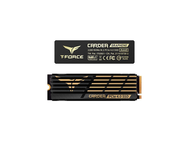 CARDEA GRAPHENE  
2280 NVMe M.2 PCIe 4.0 SSD A440  
TW. Pat. 1703921 CN. Pat. 211019739  
TFORCE  
ROHS COMPLIANT  
CE FC  
D33D08  
RoHS  
CARDEA PCIe 4.0 SSD