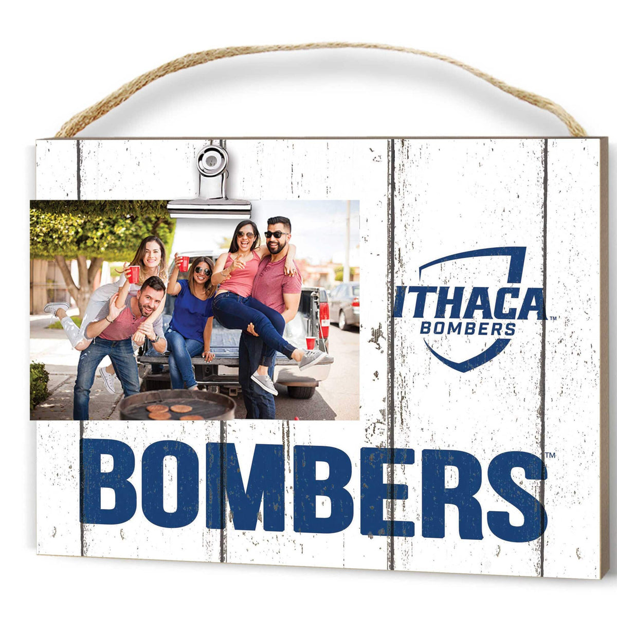 Jardine - Ithaca College Bombers 8" x 10" Weathered Clip It Frame - White