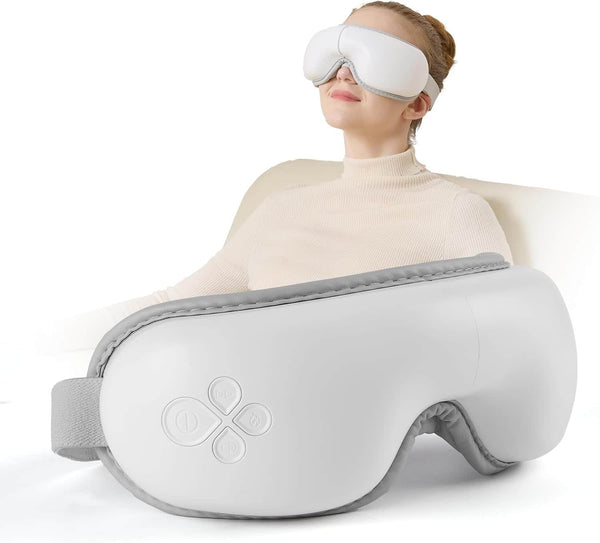 Core Tech - Eye Massager with Heat, Air Compression, Vibration Therapy and Bluetooth Music - Gray
