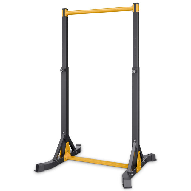 Front. VEVOR - Pull Up Bar, 330LBS Capacity Portable Pullup Bar Station, Pullup Bars Free Standing with H-Frame Structure - Black and yellow.
