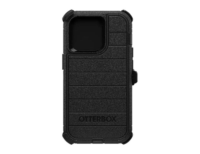 Front. OtterBox - OtterBox Defender Pro Series Black Case and Holster - iPhone 15 Pro Max - Black.