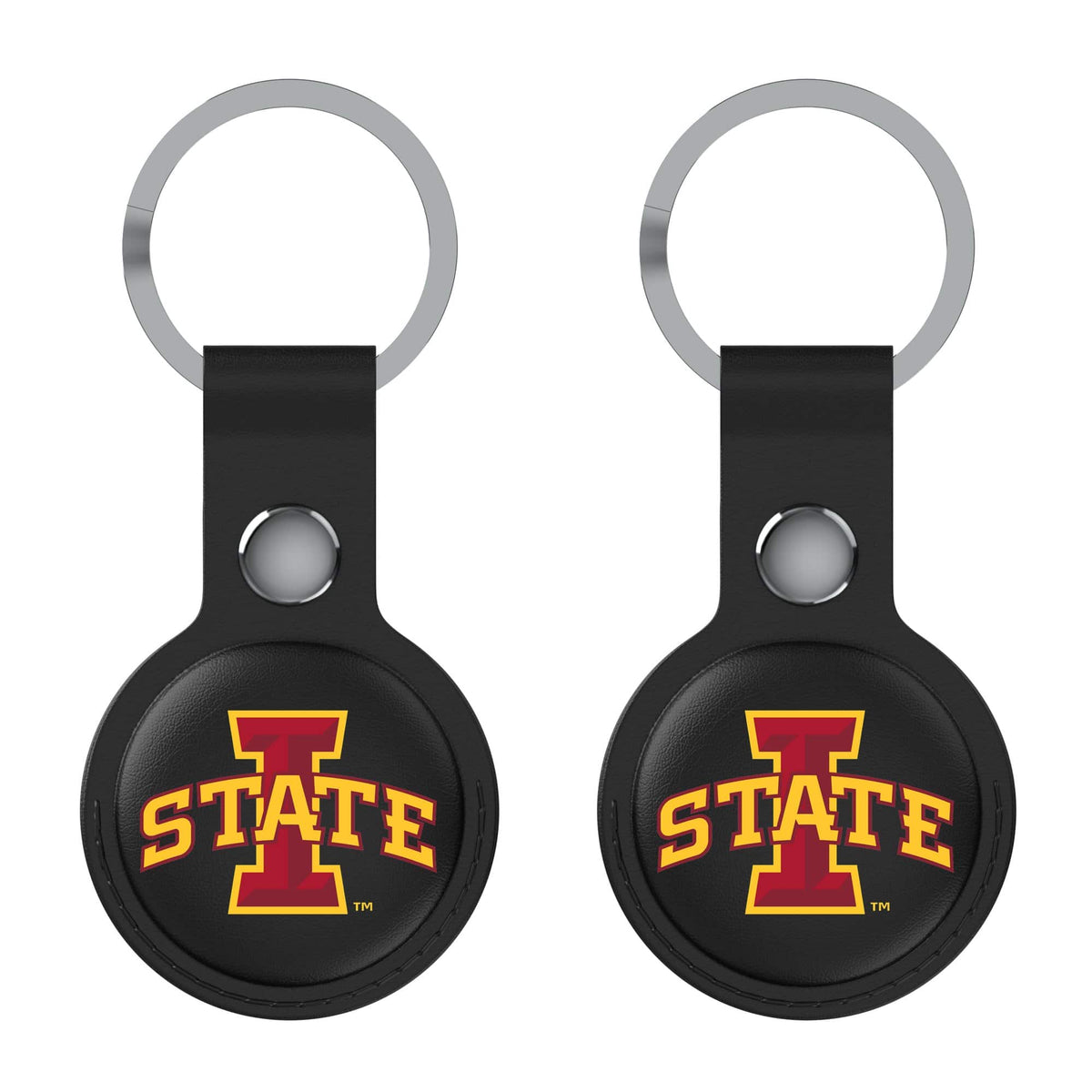 Keyscaper - Iowa State Cyclones Leatherette AirTag Holder 2-Pack - No Size - Black