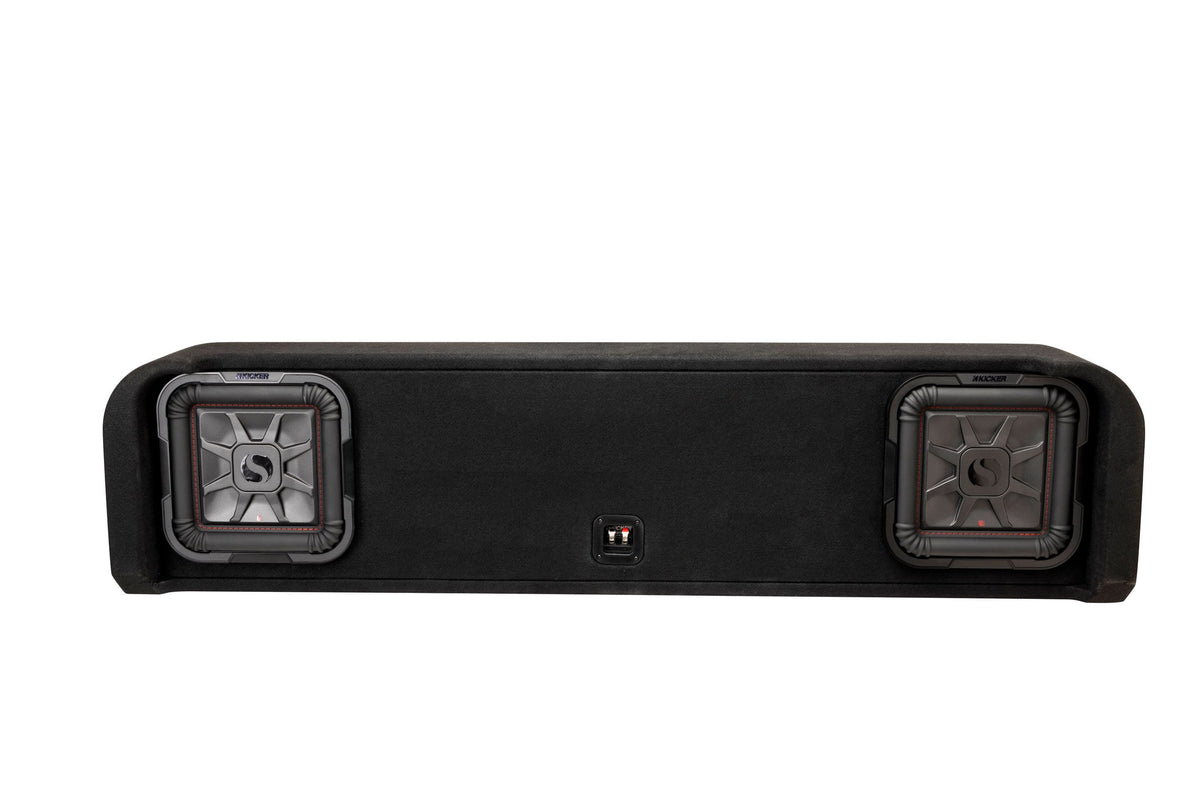 KICKER - L7T Custom Fit Dual 10" 2-Ohm Down Firing Enclosure Subwoofer for Select Ford F-150s - Black