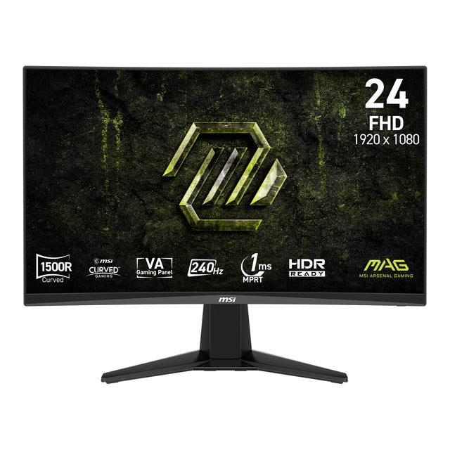 MSI 24" 1500R Curved Gaming VA Panel 240Hz 1ms MPRT HDR Ready Curved FHD 1920 x 1080 MAG MSI Arsenal Gaming
