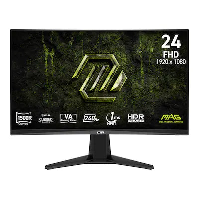 MSI - MAG 245C X24 24" FHD Curved VA LED 240Hz 1ms Gaming Monitor with FreeSync Premium and HDR Ready (HDMI, DisplayPort)