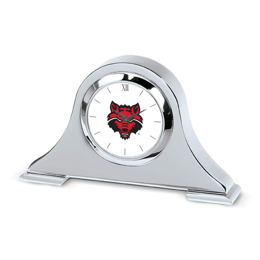 Jardine - Arkansas State Red Wolves Napoleon Desk Clock - Silver
