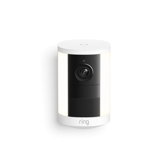 Front. Ring - Ring Spotlight Cam 2K, Battery, Home or business security, Wide-Angle Retinal 2K Video, 6x Zoom, Motion-Activated - White.