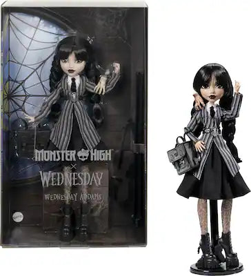 Mattel - Monster High X Wednesday - Wednesday Doll - COLLECTIBLES