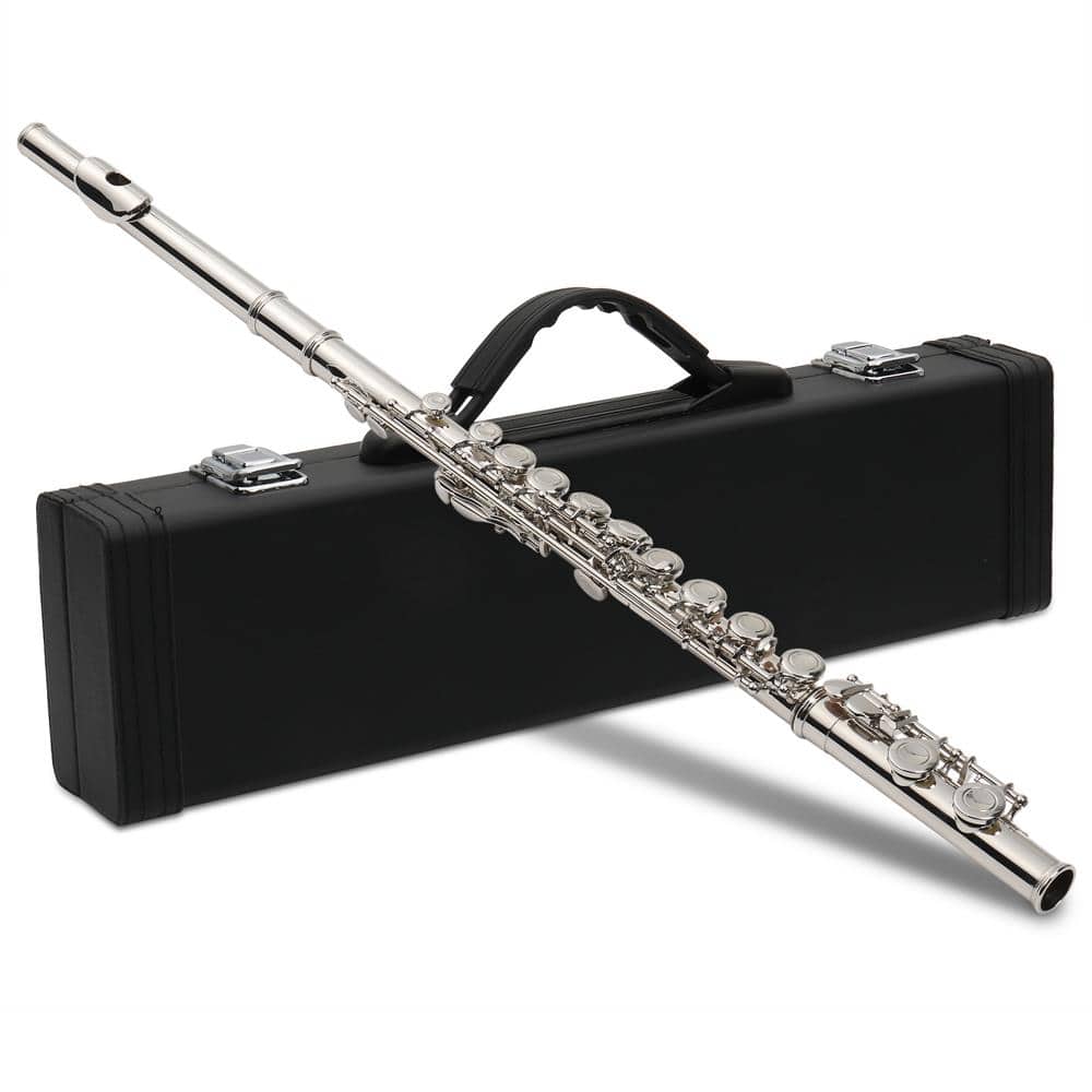 Winado - C Flutes with E-split, Orchestra Closed Hole Flute Kit for Beginners & Professionals, 16 Keys Musical Nickel Flute