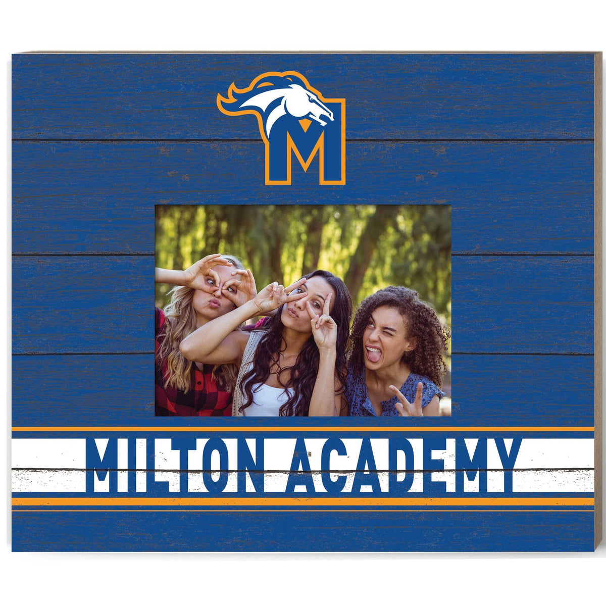 Jardine - Milton Academy Mustangs 11" x 13" Team Spirit Scholastic Picture Frame - Blue