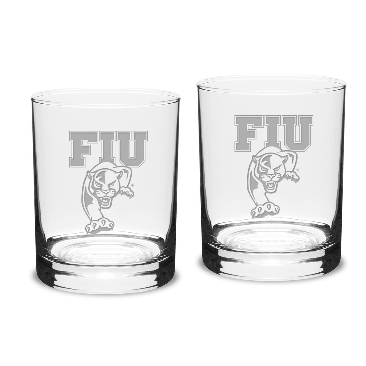 Jardine - FIU Panthers 14oz. 2-Piece Classic Double Old-Fashioned Glass Set - Multicolor
