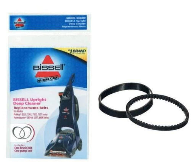 BISSELL Upright Deep Cleaner Replacements Belts  
Model: 1697  
Includes:  
- One brush belt  
- One pump belt  

BISSELL Upright Deep Cleaner  
Replacements Belts  
For Models: 1697, 790, 7901, 7901, 7901, 7901, 7901, 7901, 7901, 7901, 7901, 7901, 7901, 7901, 7901, 7901, 7901, 7901, 7901, 7901, 7901, 7901, 7901, 7901, 7901, 7901, 7901, 7901, 7901, 7901, 7901, 7901, 7901, 7901, 7