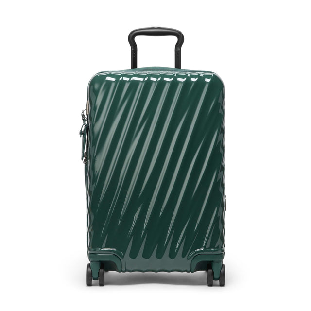 Front. TUMI - 19 Degree International Expandable 4-Wheel Carry-On Spinner Suitcase - Deep Pine.