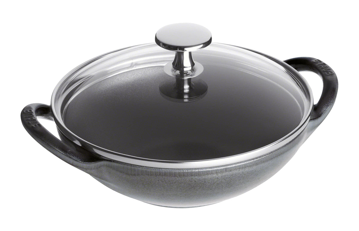 Staub - Cast Iron 0.5-qt Baby Wok - Graphite Grey