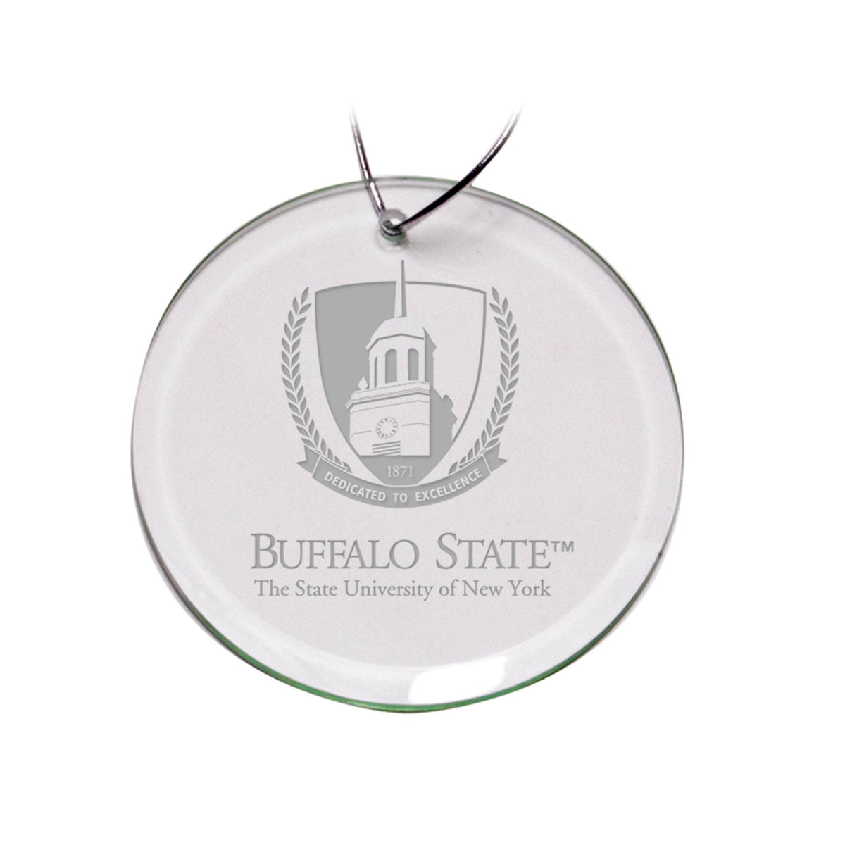 Jardine - Buffalo State Bengals Team Logo 3'' Round Glass Ornament - Multicolor