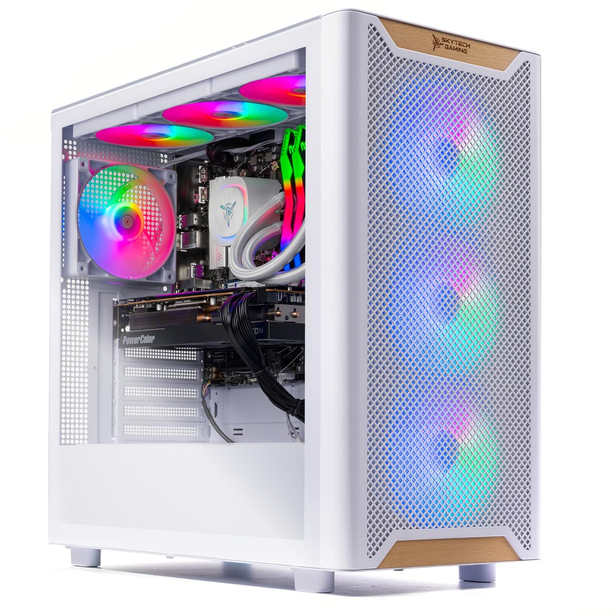 Skytech Gaming - Skytech CHRONOS3 - AMD Ryzen 7 7800X3D, 9070XT, 32GB 6000 MHz DDR5 RAM, 850W GOLD A3 PSU - White