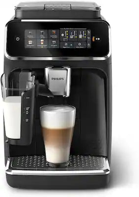 Philips - 3300 Fully Automatic Espresso Machine with LatteGo Milk System & integrated grinder - 6 Hot & Iced Coffee Pre-Sets