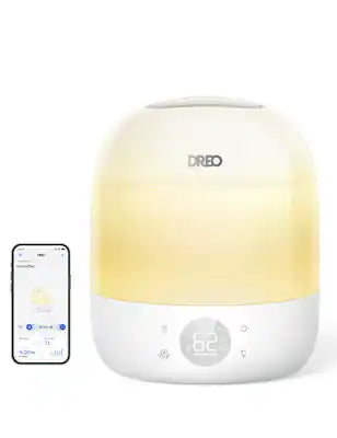 DREO - 3L Smart Tabletop Cool Mist Humidifier Ultrasonic Humidification, RGB Light for Bedroom and Plants