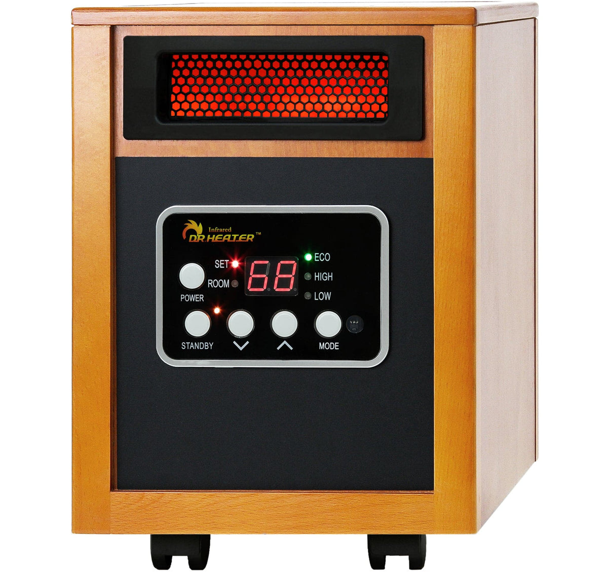 DR. INFRARED HEATER - DR-968 Portable Space Heater, 1500-Watt - Cherry