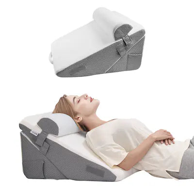 VEVOR - Bed Wedge Pillow for Sleeping, 3 Pcs Adjustable Orthopedic Bed Wedge Set, with Jacquard Washable Cover & Foam Support