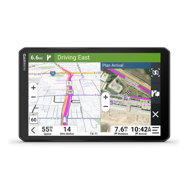 6.6mi  
Driving East  
GARMIN  
on Rd  
nite Blvd  
St Elmo  
S1-35  
35 Rd E  
71  
TA + 290  
LIMIT  
Radam  
S-1st-St  
5  
60  
Plan Arrival  
S 1-35  
Bastrop Hwy  
S S-Co  
Cargo  
- 0  
r X  
55  
t Speed  
14  
Mile Marker  
TX-71  
7.6  
10:42A  
M  
HOH  
Distance  
Arrival