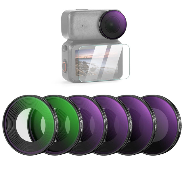 Front. Neewer - DJI Osmo Nano 6-Pack ND/UV/CPL Filter Set - Black.