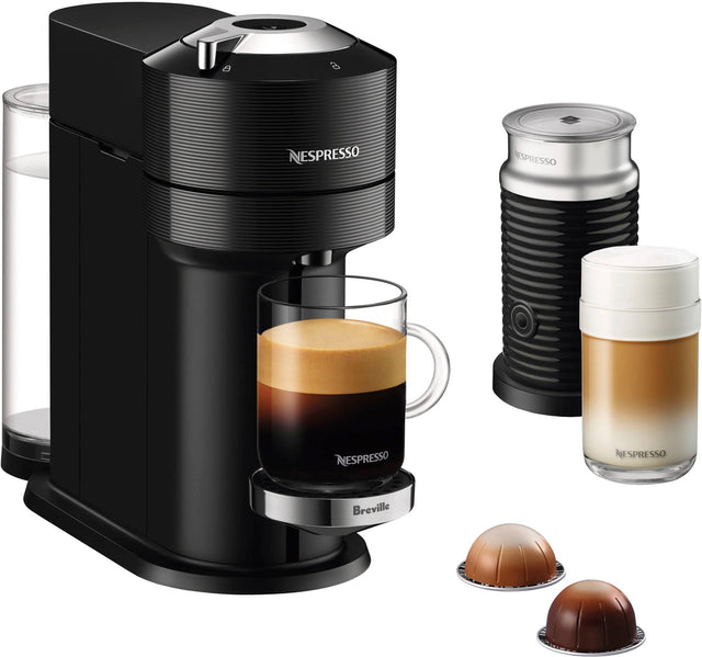 The text on the image reads "Nespresso espresso Nespresso Breville." This can be corrected to "Nespresso espresso machine by Breville."